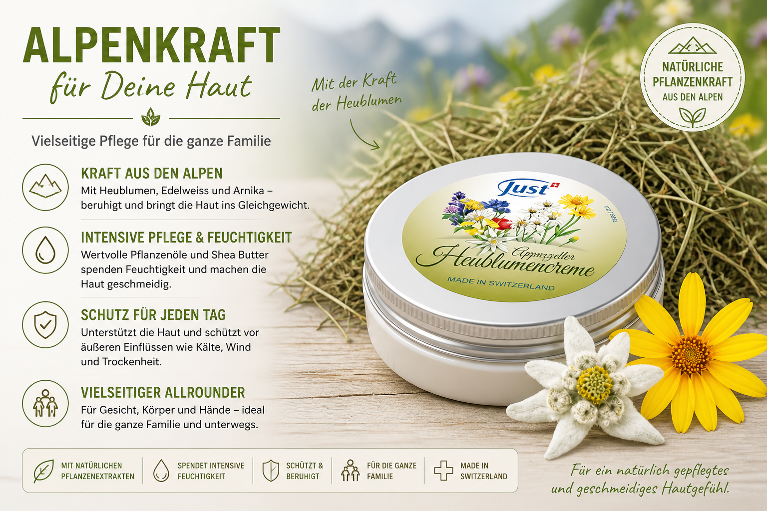 JUST Appenzeller Heublumencreme