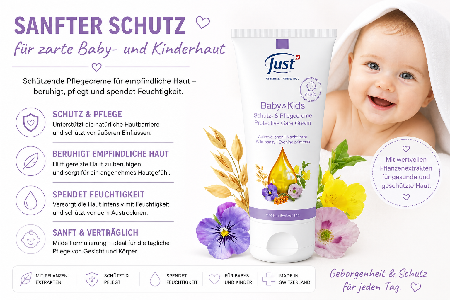 JUST Baby & Kids Schutz- und Pflegecreme