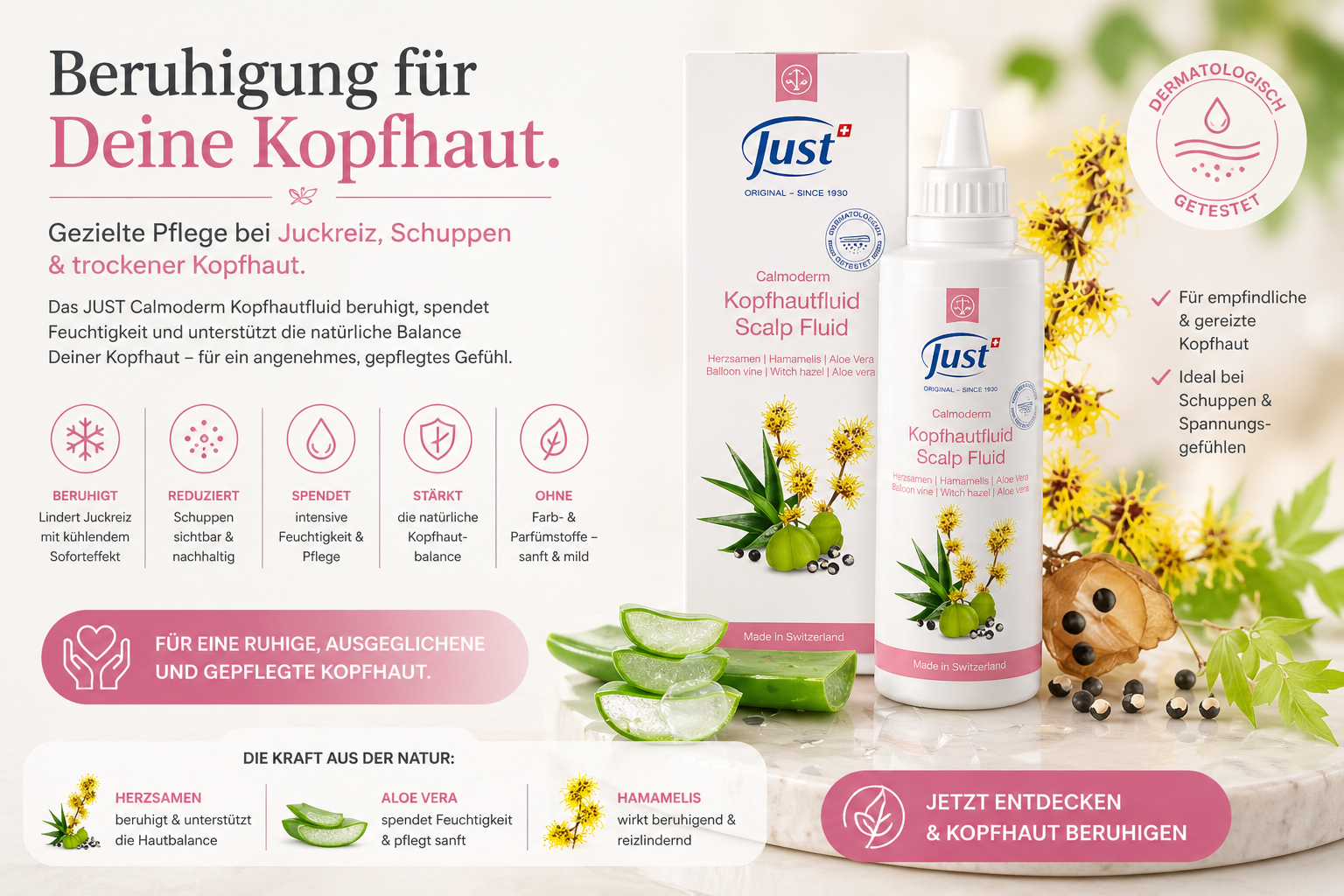JUST Calmoderm Kopfhautfluid