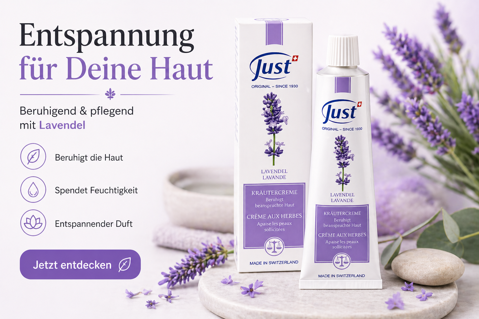 JUST Lavendel Kräutercreme