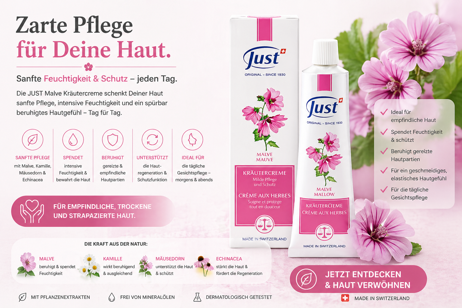 JUST Malve Kräutercreme