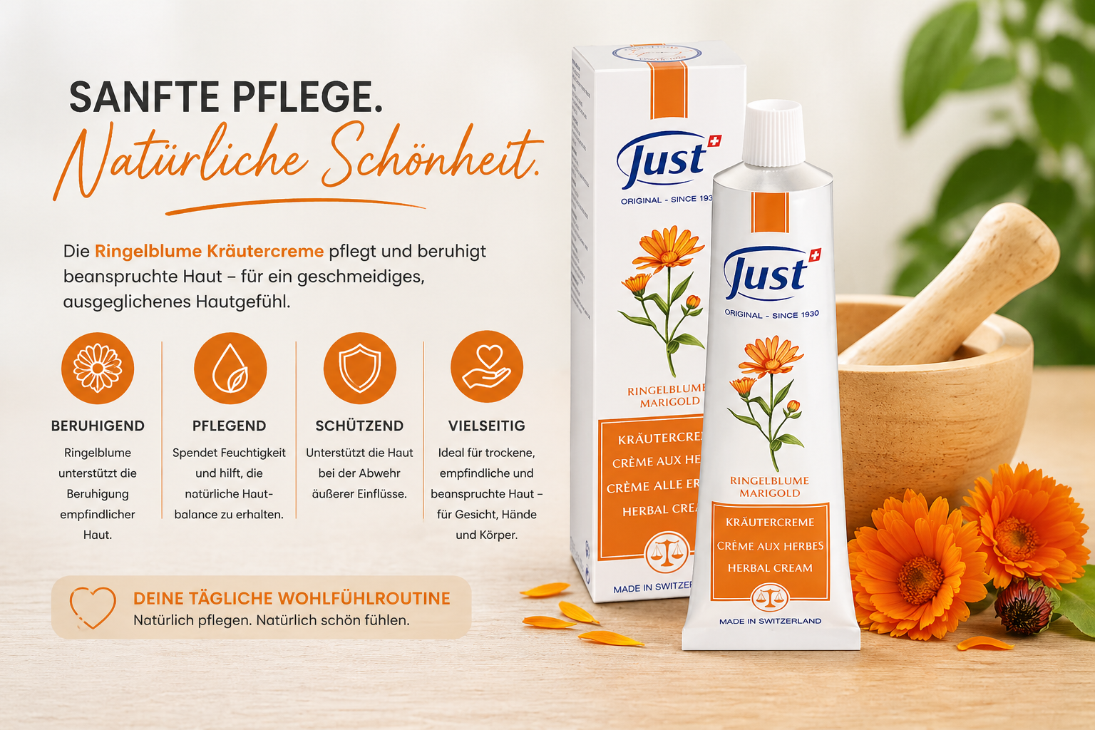 JUST Ringelblume Kräutercreme