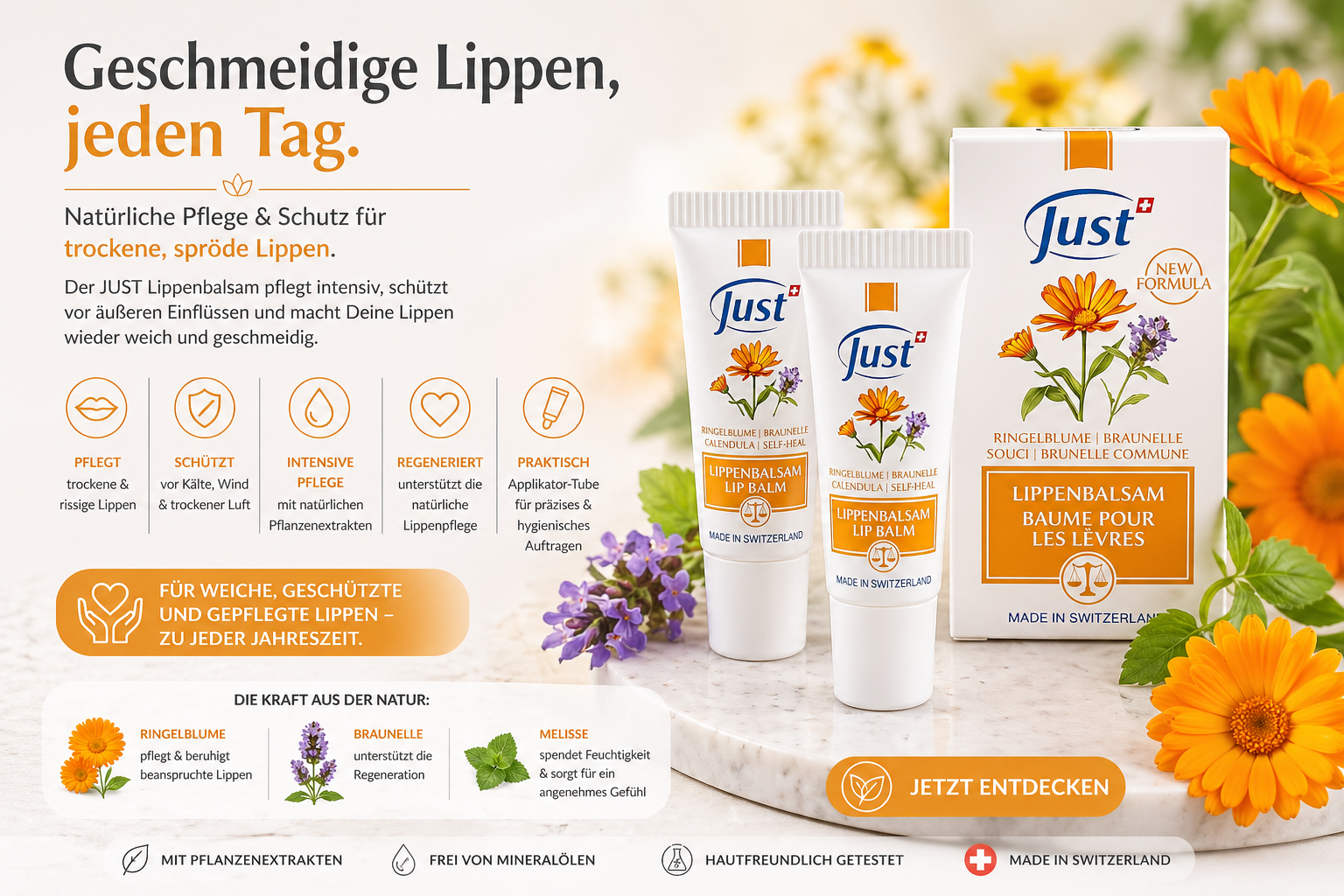 JUST Ringelblume Lippenbalsam