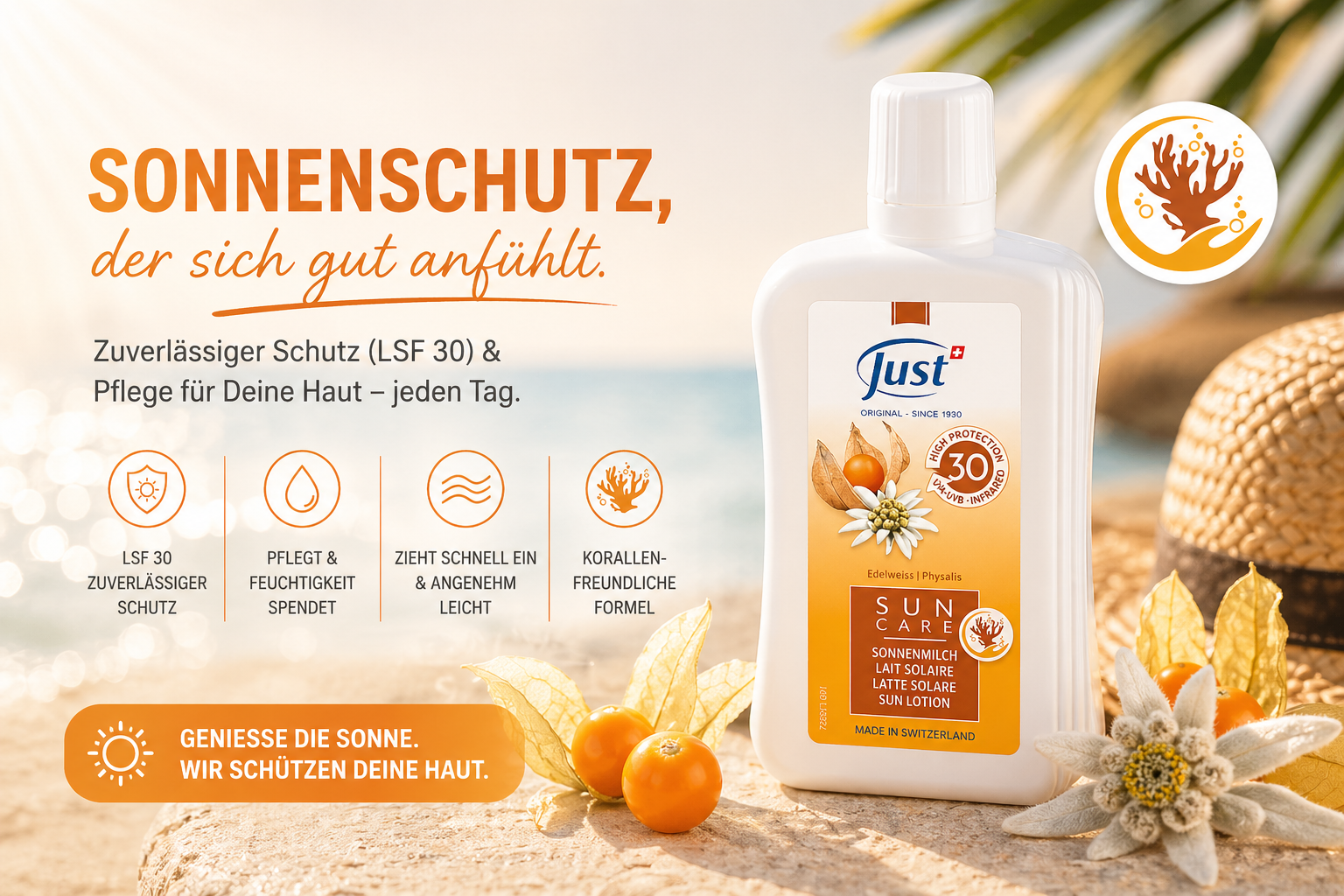 JUST Sonnenmilch SPF3 30