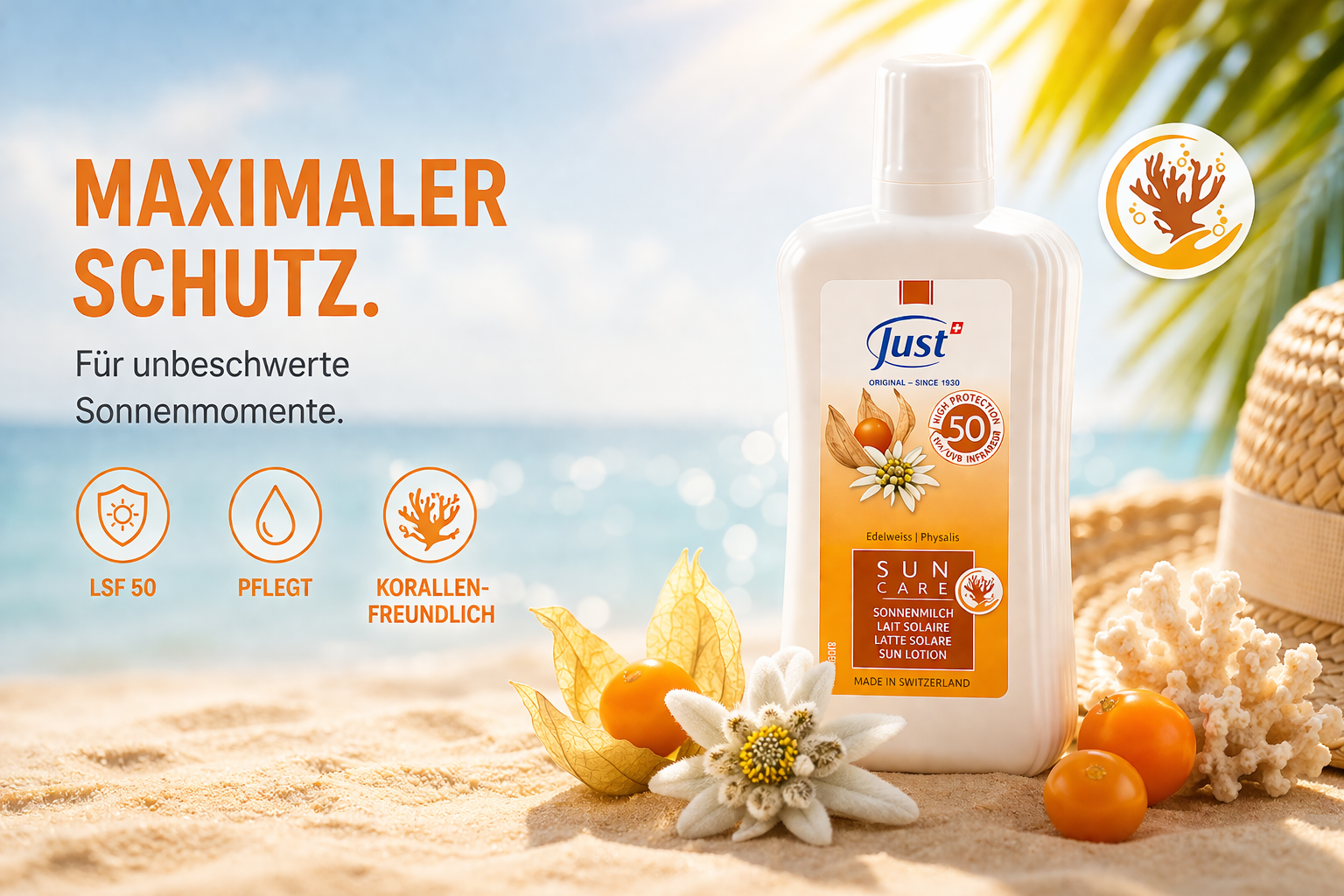 JUST Sonnenmilch SPF 50
