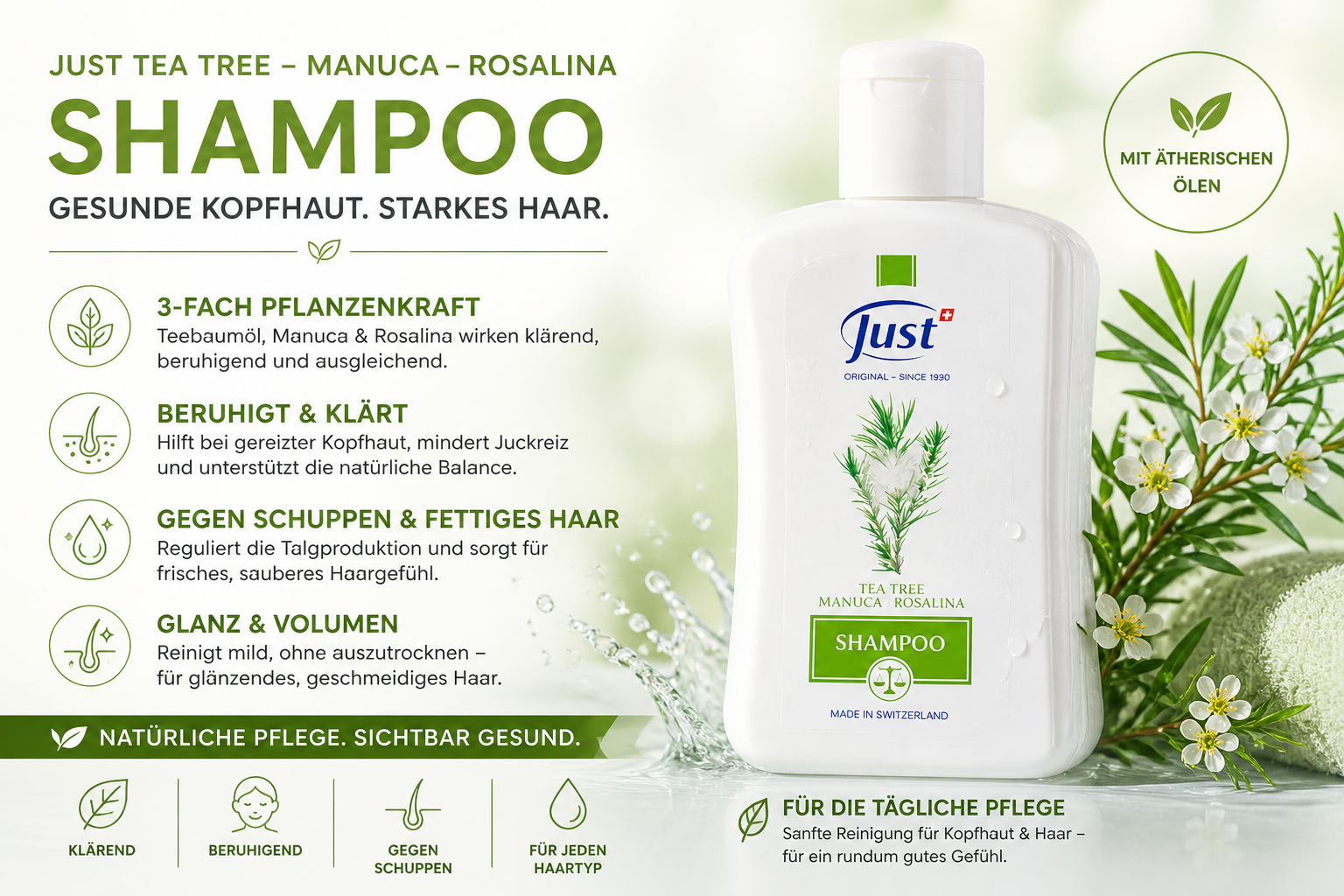 JUST Tea Tree Manuca Rosalina Shampoo