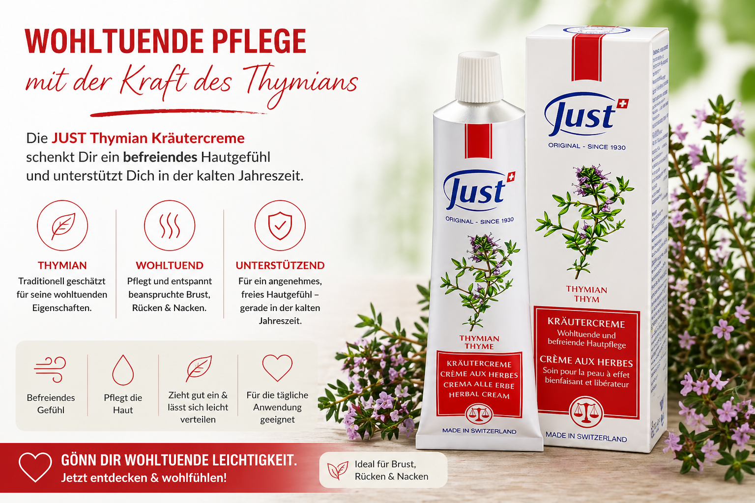 JUST Thymian Kräutercreme