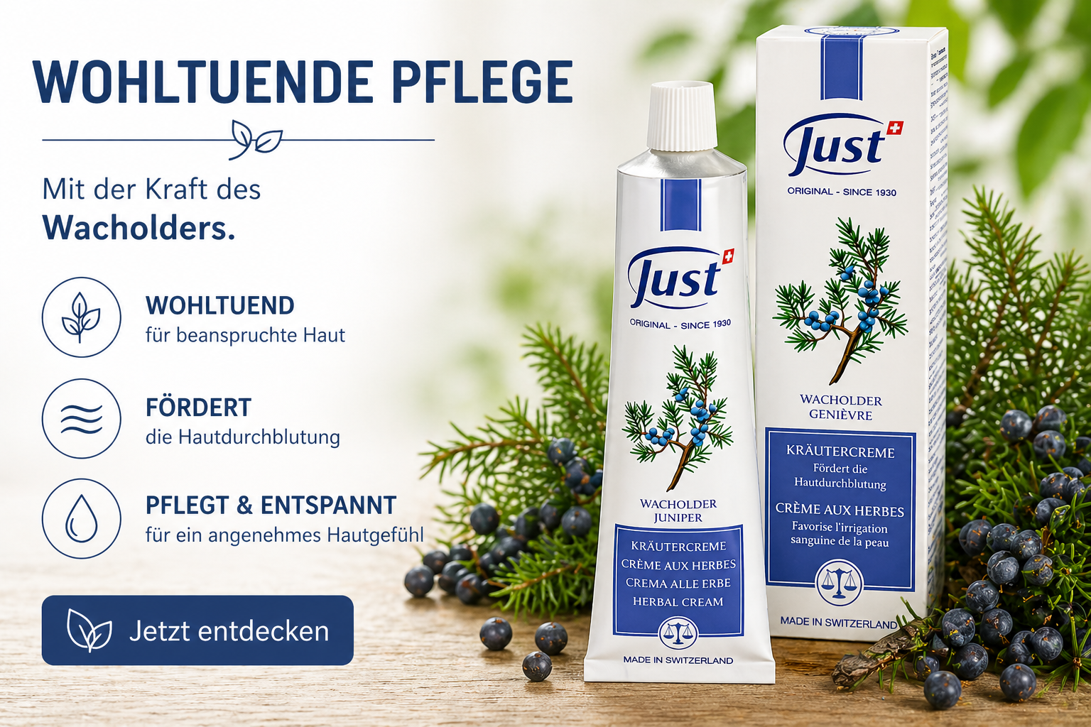 JUST Wacholder Kräutercreme